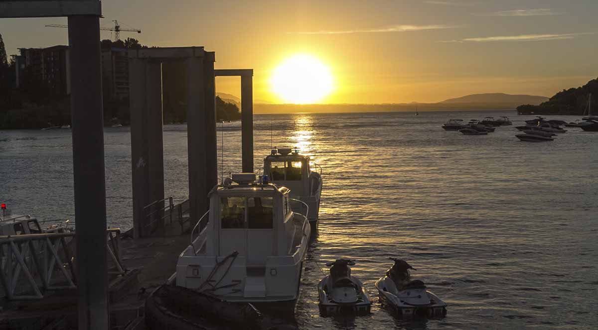 atardecer en la poza pucón